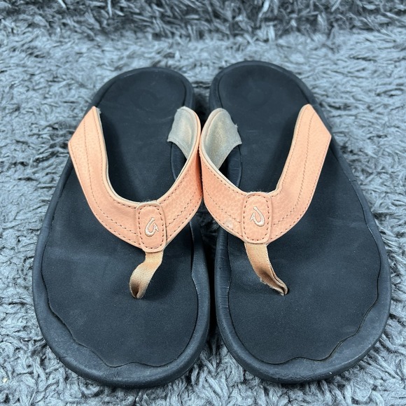 OluKai Shoes - OluKai Women's Size 8 Flip Flop Thong Sandals Coral Orange